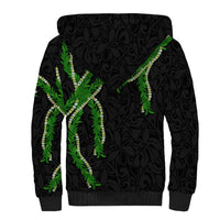 Hawaii Maile Lei Sherpa Hoodie Aloha Black Color LT03 - Polynesian Pride