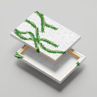 Hawaii Maile Lei Canvas Wall Art Aloha White Color