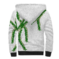 Hawaii Maile Lei Sherpa Hoodie Aloha White Color LT03 - Polynesian Pride