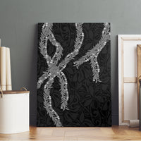 Hawaii Maile Lei Canvas Wall Art Aloha Grayscale Color