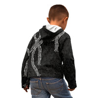 Hawaii Maile Lei Kid Hoodie Aloha Grayscale Color