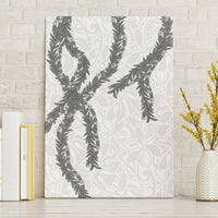 Hawaii Maile Lei Canvas Wall Art Aloha The Grey Color