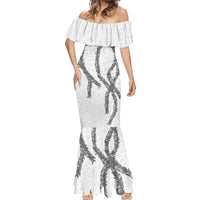 Hawaii Maile Lei Mermaid Dress Aloha The Grey Color LT03 - Polynesian Pride