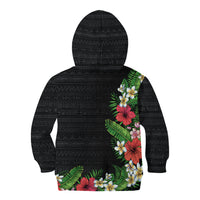 Hawaii Tropical Flowers and Leaves Kid Hoodie Tapa Pattern Colorful Mode LT03 - Polynesian Pride