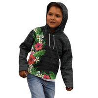 Hawaii Tropical Flowers and Leaves Kid Hoodie Tapa Pattern Colorful Mode LT03 - Polynesian Pride