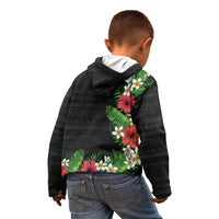 Hawaii Tropical Flowers and Leaves Kid Hoodie Tapa Pattern Colorful Mode LT03 - Polynesian Pride
