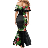 Hawaii Tropical Flowers and Leaves Mermaid Dress Tapa Pattern Colorful Mode LT03 - Polynesian Pride