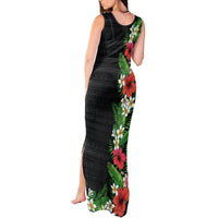Hawaii Tropical Flowers and Leaves Tank Maxi Dress Tapa Pattern Colorful Mode LT03 - Polynesian Pride