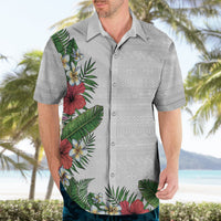 Hawaii Tropical Flowers and Leaves Hawaiian Shirt Tapa Pattern White Mode LT03 - Polynesian Pride
