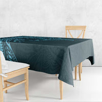 Hawaiian Manta Ray and Polynesian Tribal Tattoo Tablecloth Turquoise Color LT03 - Polynesian Pride