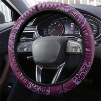 Hawaiian Manta Ray and Polynesian Tribal Tattoo Steering Wheel Cover Pink Color LT03