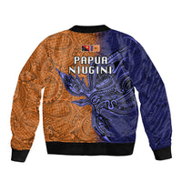 Papua New Guinea New Ireland Province Bomber Jacket PNG Birds Of Paradise Polynesian Arty Style LT03 - Polynesian Pride