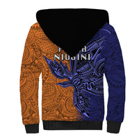 Papua New Guinea New Ireland Province Sherpa Hoodie PNG Birds Of Paradise Polynesian Arty Style LT03 - Polynesian Pride