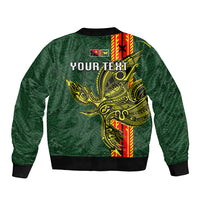 Custom Papua New Guinea Oro Province Bomber Jacket PNG Birds Of Paradise Polynesian Arty Style LT03 - Polynesian Pride