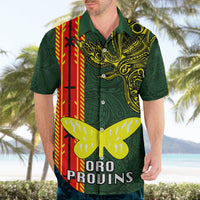 Custom Papua New Guinea Oro Province Hawaiian Shirt PNG Birds Of Paradise Polynesian Arty Style LT03 - Polynesian Pride