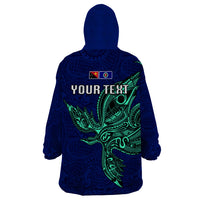 Custom Papua New Guinea Bougainville Wearable Blanket Hoodie PNG Birds Of Paradise Polynesian Arty Style LT03 - Polynesian Pride