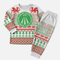 Welsh Christmas Pajama Set Awen and Celtics Culture with Xmas Elements - Polynesian Pride