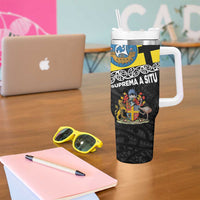 New Zealand Wellington Tumbler With Handle The Capital's Emblems - Flag and Koru Art