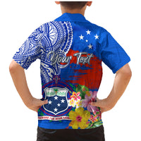 Personalised Samoa Coat Of Arms Family Matching Mermaid Dress and Hawaiian Shirt Hibiscus Polynesian Tattoo Pattern LT03 - Polynesian Pride