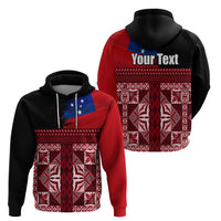 Samoa Flag Day Zip Hoodie Siapo Pattern and Ula Fala LT03 - Polynesian Pride