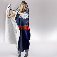 New Zealand and Australia ANZAC Day Hooded Blanket Lest We Forget Red Poppy Flowers and Soldier LT03 - Polynesian Pride