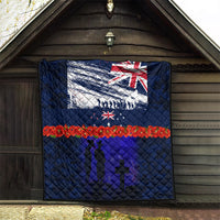 New Zealand and Australia ANZAC Day Quilt Lest We Forget Red Poppy Flowers and Soldier LT03 - Polynesian Pride