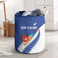 New Zealand Cricket Laundry Basket Kiwi Birds Haka Dance Blue Fern Sporty Style
