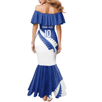 Custom New Zealand Cricket Family Matching Mermaid Dress and Hawaiian Shirt Kiwi Birds Haka Dance Blue Fern Sporty Style LT03 - Polynesian Pride