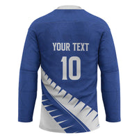 Custom New Zealand Cricket Hockey Jersey Kiwi Birds Haka Dance Blue Fern Sporty Style