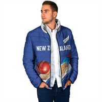 Custom New Zealand Cricket Padded Jacket Kiwi Birds Haka Dance Blue Fern Sporty Style