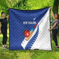 New Zealand Cricket Quilt Kiwi Birds Haka Dance Blue Fern Sporty Style
