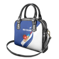 New Zealand Cricket Shoulder Handbag Kiwi Birds Haka Dance Blue Fern Sporty Style