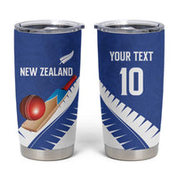 Custom New Zealand Cricket Tumbler Cup Kiwi Birds Haka Dance Blue Fern Sporty Style LT03 Blue - Polynesian Pride