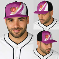 New Zealand Cricket Baseball Net Cap Kiwi Birds Haka Dance Pink Fern Sporty Style