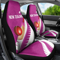 New Zealand Cricket Car Seat Cover Kiwi Birds Haka Dance Pink Fern Sporty Style
