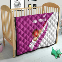 New Zealand Cricket Quilt Kiwi Birds Haka Dance Pink Fern Sporty Style