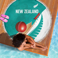 New Zealand Cricket Beach Blanket Kiwi Birds Haka Dance Turquoise Fern Sporty Style
