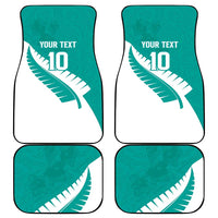 Custom New Zealand Cricket Car Mats Kiwi Birds Haka Dance Turquoise Fern Sporty Style