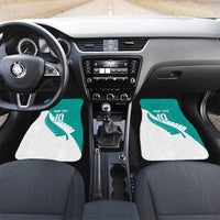 Custom New Zealand Cricket Car Mats Kiwi Birds Haka Dance Turquoise Fern Sporty Style