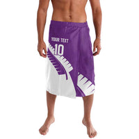 Custom New Zealand Cricket Lavalava Kiwi Birds Haka Dance Purple Fern Sporty Style