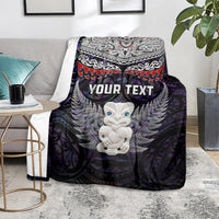 New Zealand Hei Tiki Blanket Maori Purple Papua Shell Pattern LT03 - Polynesian Pride