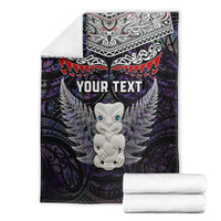 New Zealand Hei Tiki Blanket Maori Purple Papua Shell Pattern LT03 - Polynesian Pride