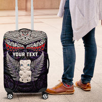New Zealand Hei Tiki Luggage Cover Maori Purple Papua Shell Pattern LT03 Purple - Polynesian Pride