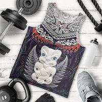New Zealand Hei Tiki Men Tank Top Maori Purple Papua Shell Pattern LT03 - Polynesian Pride