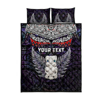 New Zealand Hei Tiki Quilt Bed Set Maori Purple Papua Shell Pattern LT03 - Polynesian Pride