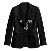 New Zealand Basketball Ta Moko Tribal Custom Blazer LT03 Unisex Black - Polynesian Pride