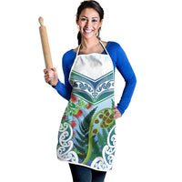 Aotearoa New Zealand Natural Plants Apron Pohutukawa with Silver Ferns Koru Frond Maori Tattoos