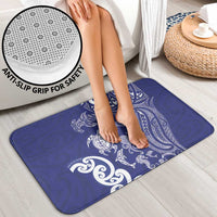 New Zealand Sea Animals with Maori Tribal Tattoo Bathroom Set Blue Color