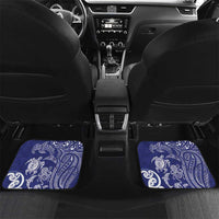 New Zealand Sea Animals with Maori Tribal Tattoo Car Mats Blue Color