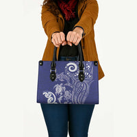 New Zealand Sea Animals with Maori Tribal Tattoo Leather Bag Blue Color LT03 - Polynesian Pride